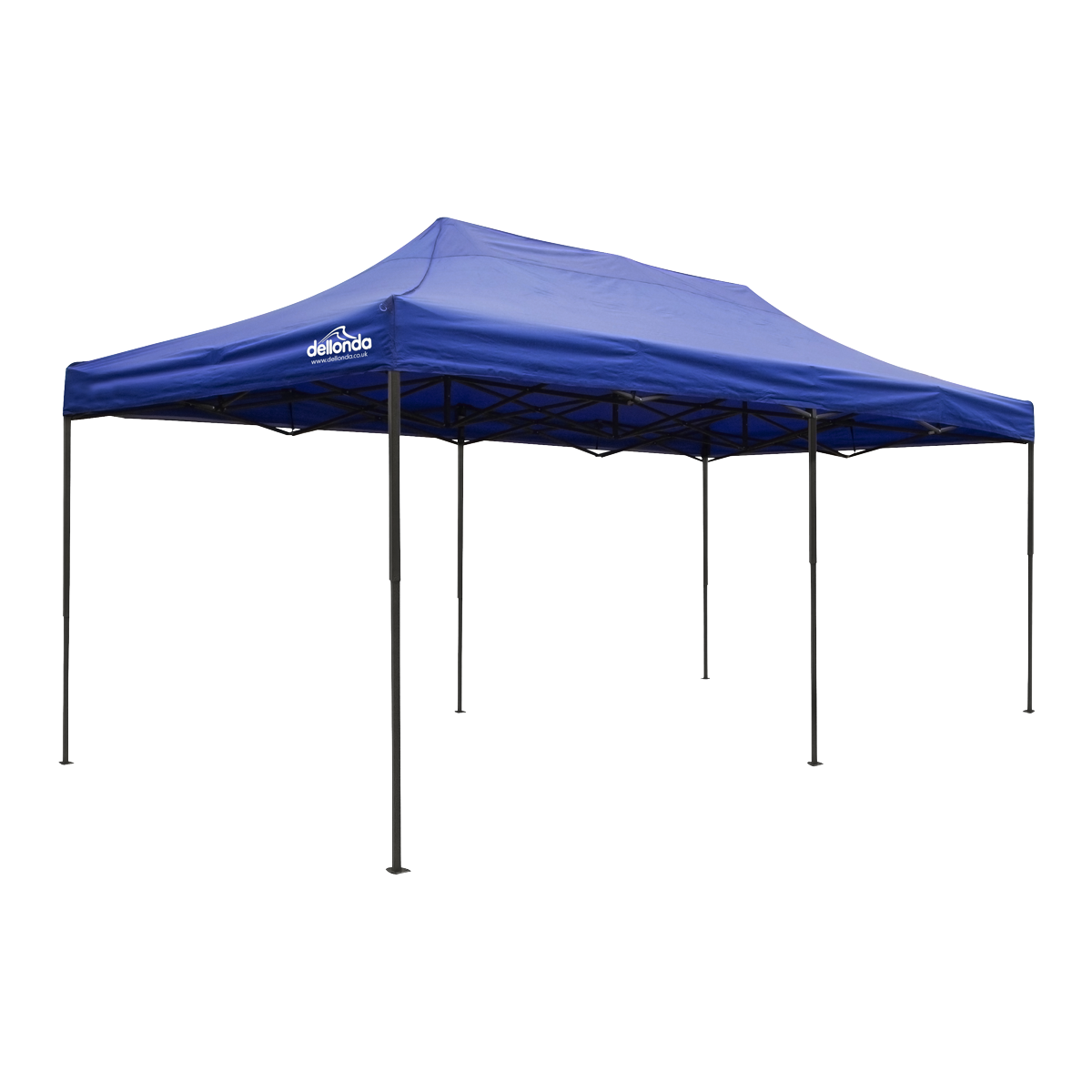 Dellonda DG139 Premium 3x6m Pop-Up Gazebo, Heavy Duty, PVC Coated, Water-Resistant Fabric, Supplied with Carry Bag, Rope