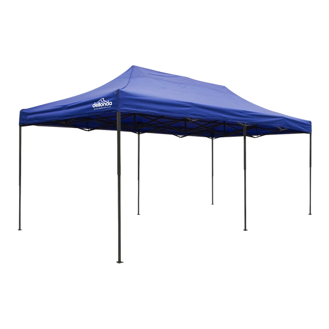 Dellonda DG139 Premium 3x6m Pop-Up Gazebo, Heavy Duty, PVC Coated, Water-Resistant Fabric, Supplied with Carry Bag, Rope
