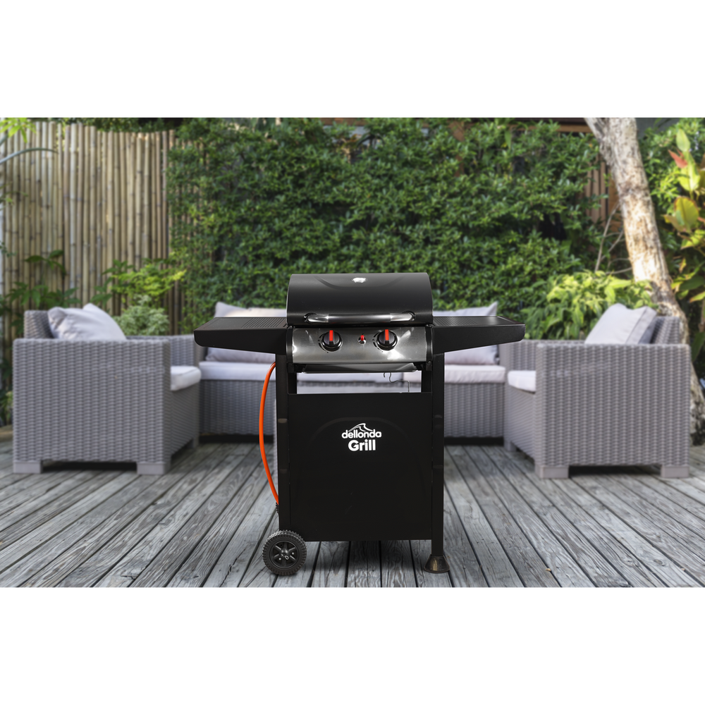 Dellonda DG13 2 Burner Gas BBQ Grill with Piezo Ignition & Thermometer - additional view 4
