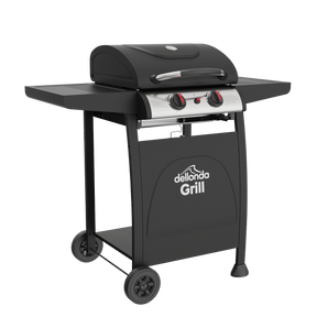 Dellonda DG13 2 Burner Gas BBQ Grill with Piezo Ignition & Thermometer