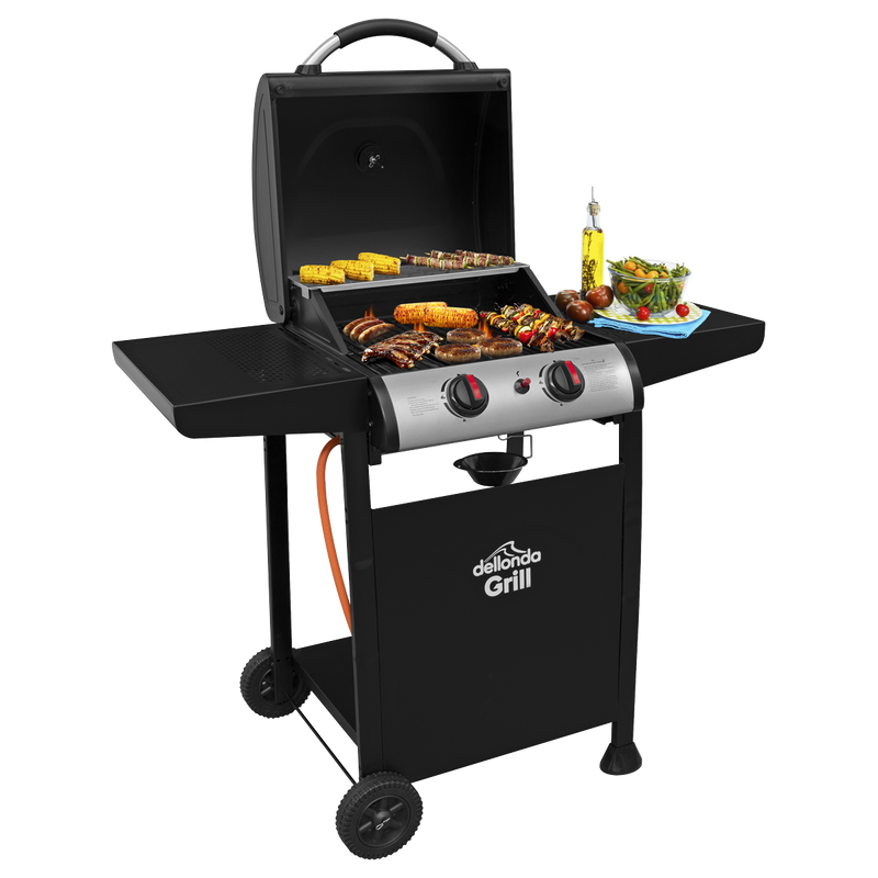 Dellonda DG13 2 Burner Gas BBQ Grill with Piezo Ignition & Thermometer - additional view 16