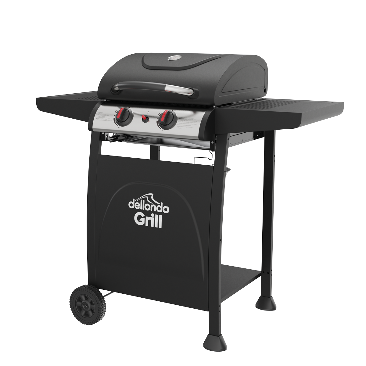 Dellonda DG13 2 Burner Gas BBQ Grill with Piezo Ignition & Thermometer - additional view 2