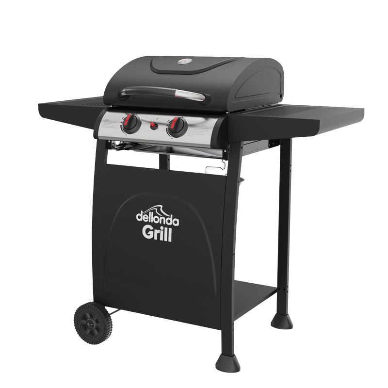Dellonda DG13 2 Burner Gas BBQ Grill with Piezo Ignition & Thermometer - additional view 2
