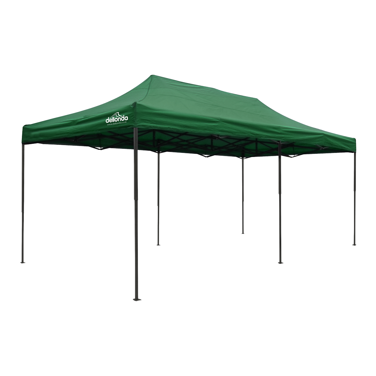 Dellonda DG140 Premium 3x6m Pop-Up Gazebo, Heavy Duty, PVC Coated, Water-Resistant Fabric, Supplied with Carry Bag, Rope