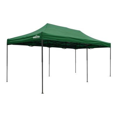 Dellonda DG140 Premium 3x6m Pop-Up Gazebo, Heavy Duty, PVC Coated, Water-Resistant Fabric, Supplied with Carry Bag, Rope