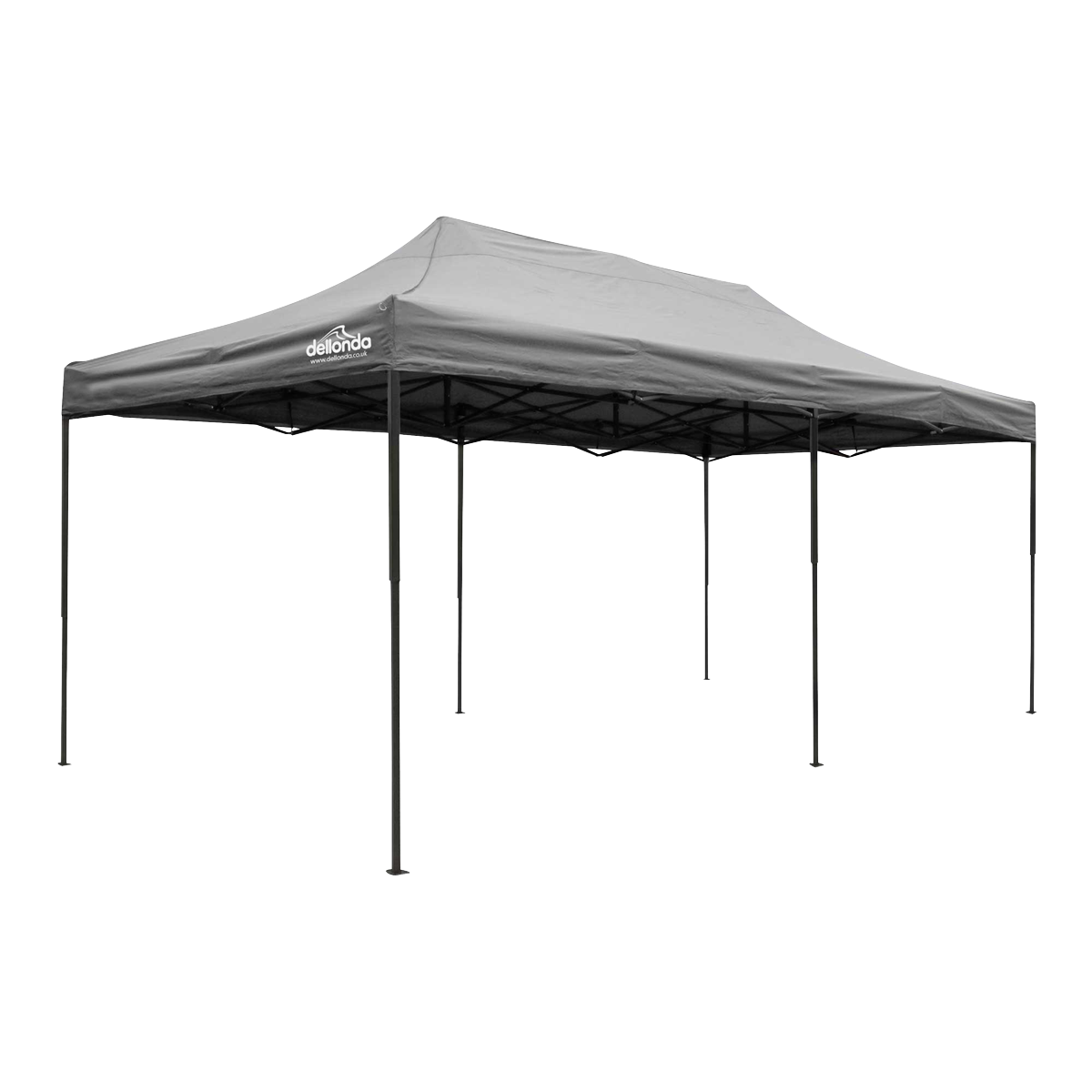 Dellonda DG141 Premium 3x6m Pop-Up Gazebo, Heavy Duty, PVC Coated, Water-Resistant Fabric, Supplied with Carry Bag, Rope