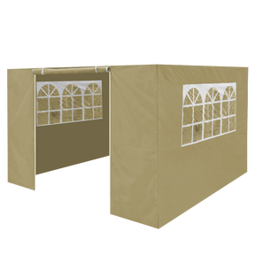 Dellonda DG142 Premium Side Walls/Doors/Windows for Gazebo/Marquee, Fits 2 x 2m Models - Beige