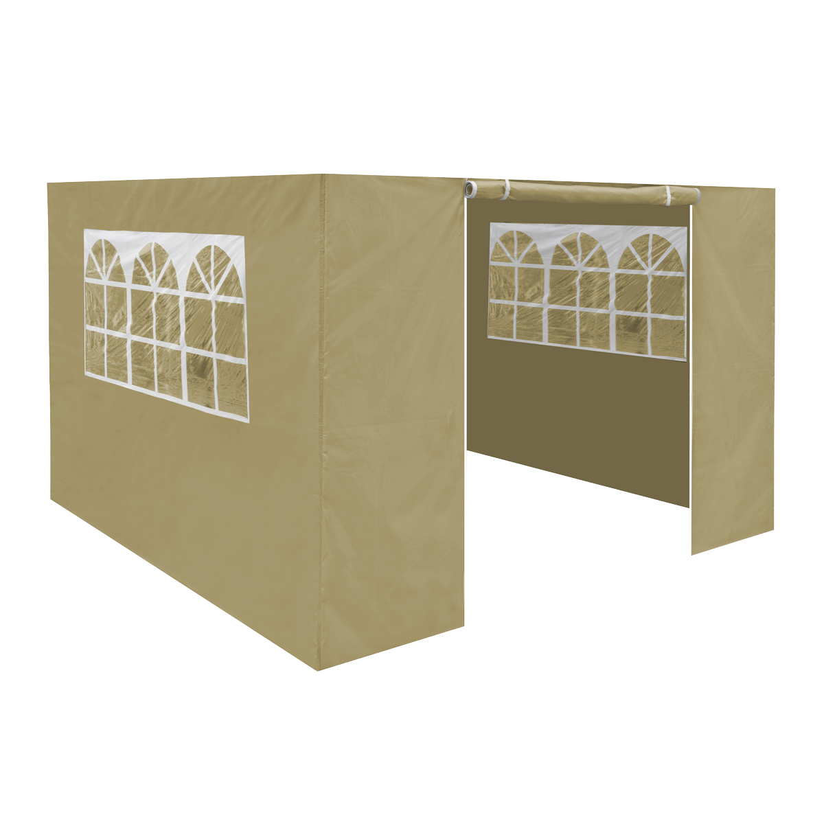 Dellonda DG142 Premium Side Walls/Doors/Windows for Gazebo/Marquee, Fits 2 x 2m Models - Beige - additional view 2