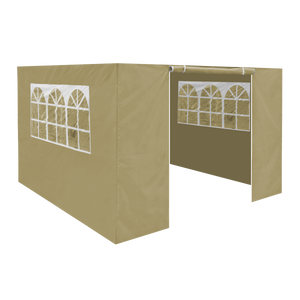 Dellonda DG142 Premium Side Walls/Doors/Windows for Gazebo/Marquee, Fits 2 x 2m Models - Beige - additional view 2