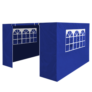Dellonda DG143 Premium Side Walls/Doors/Windows for Gazebo/Marquee, Fits 2 x 2m Models - Blue