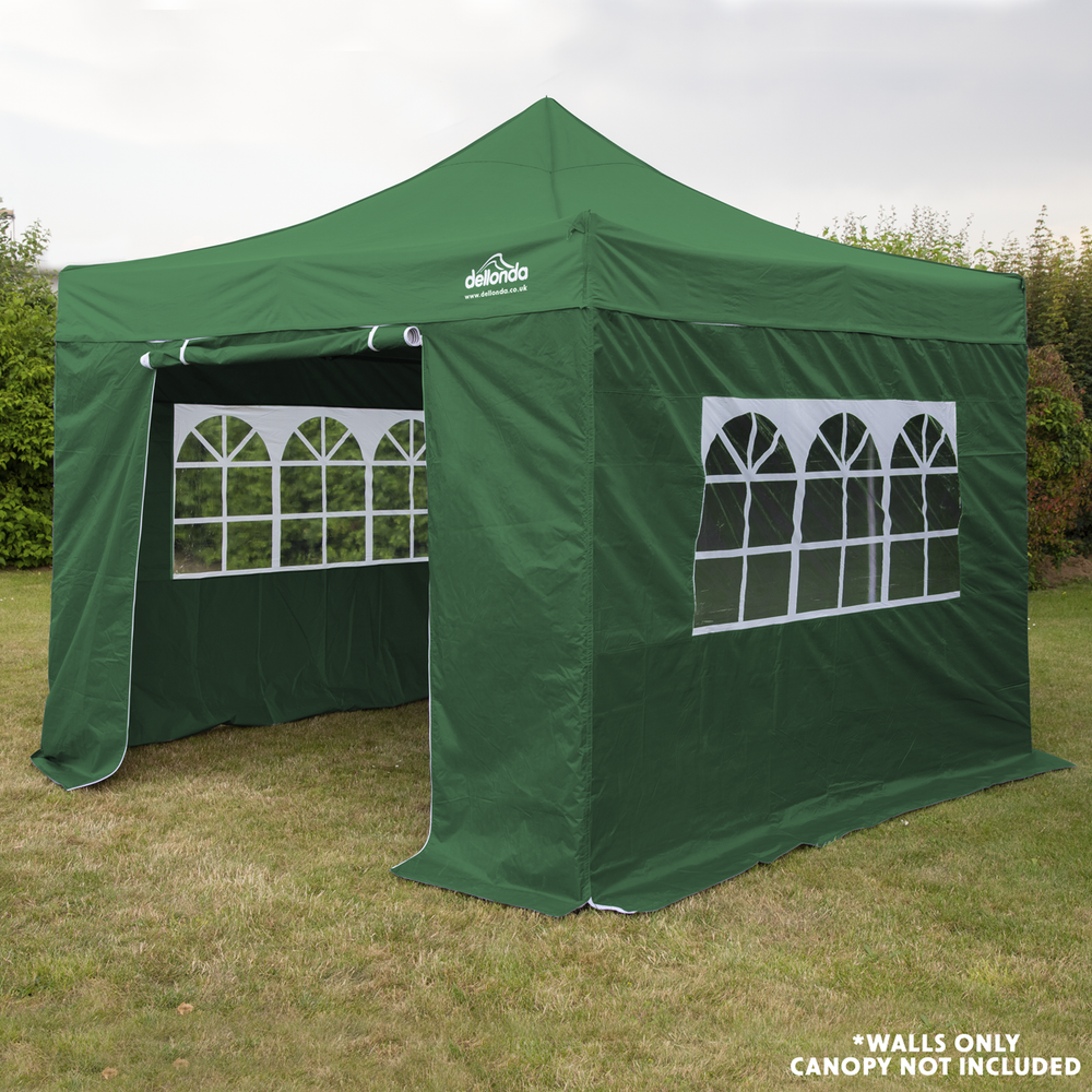 Dellonda DG144 Premium Side Walls/Doors/Windows for Gazebo/Marquee, Fits 2 x 2m Models - Dark Green - additional view 6
