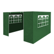 Dellonda DG144 Premium Side Walls/Doors/Windows for Gazebo/Marquee, Fits 2 x 2m Models - Dark Green