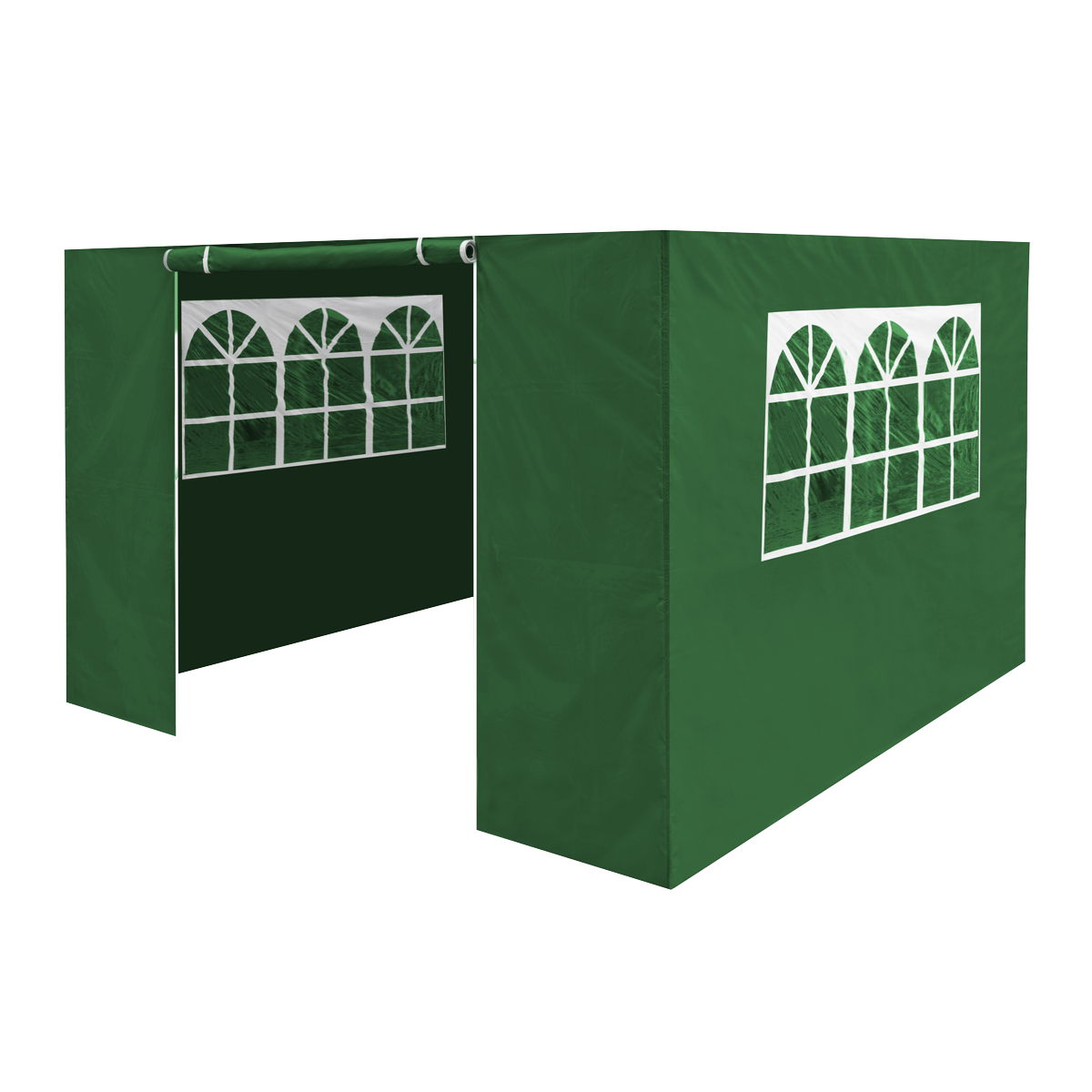 Dellonda DG144 Premium Side Walls/Doors/Windows for Gazebo/Marquee, Fits 2 x 2m Models - Dark Green
