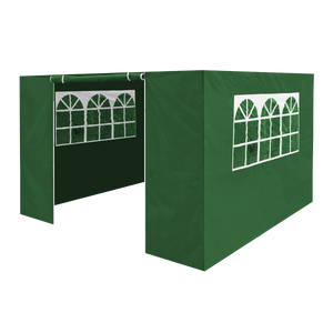 Dellonda DG144 Premium Side Walls/Doors/Windows for Gazebo/Marquee, Fits 2 x 2m Models - Dark Green