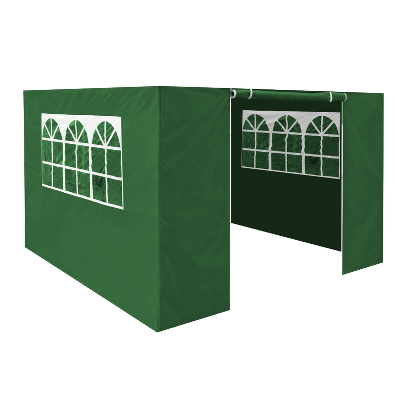 Dellonda DG144 Premium Side Walls/Doors/Windows for Gazebo/Marquee, Fits 2 x 2m Models - Dark Green - additional view 2