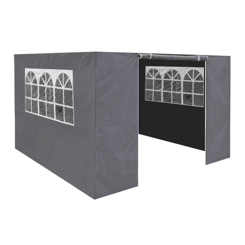 Dellonda DG145 Premium Side Walls/Doors/Windows for Gazebo/Marquee, Fits 2 x 2m Models - Grey - additional view 2