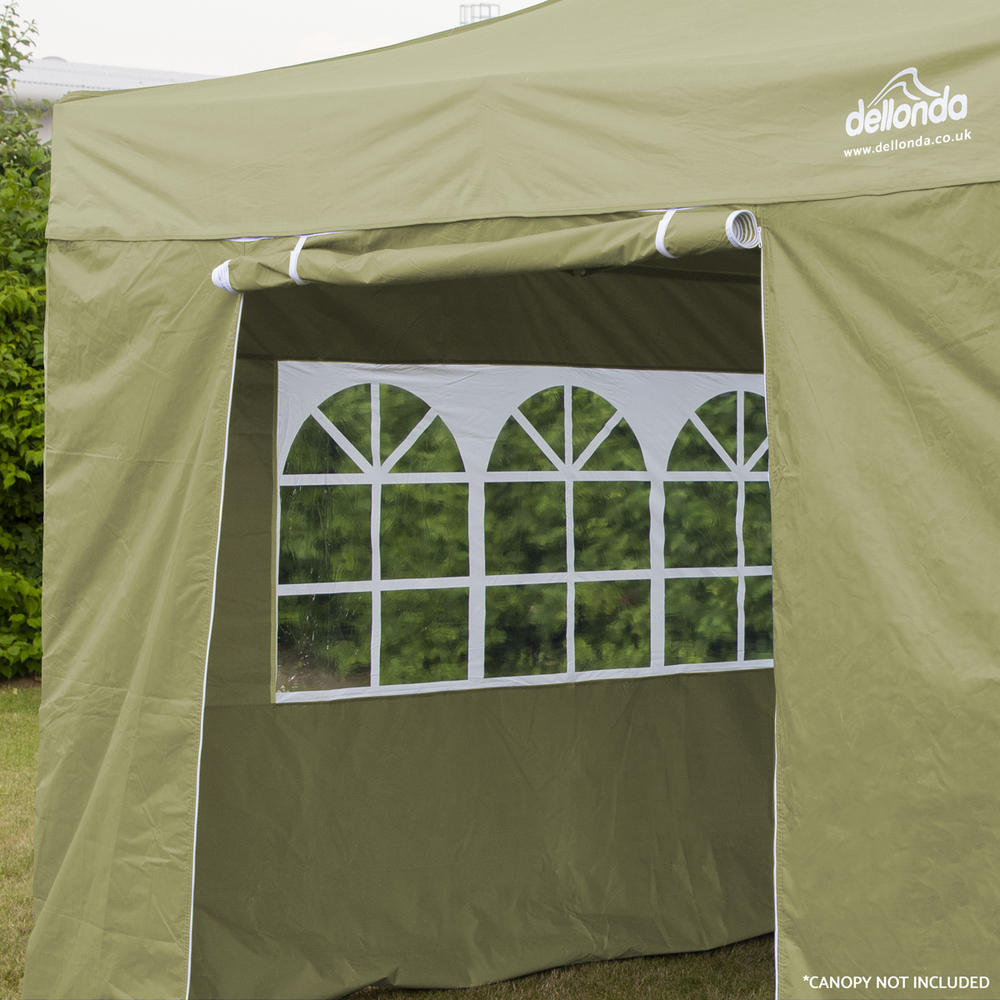 Dellonda DG146 Premium Gazebo/Marquee Side Walls/Doors/Windows, Fits 3 x 3m Models - Beige - additional view 4