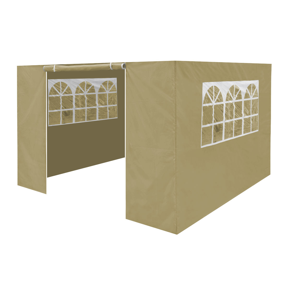Dellonda DG146 Premium Gazebo/Marquee Side Walls/Doors/Windows, Fits 3 x 3m Models - Beige