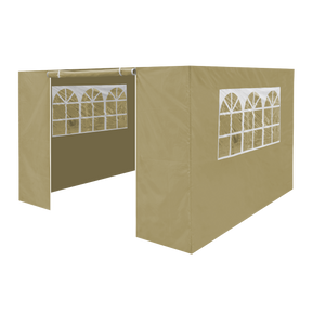 Dellonda DG146 Premium Gazebo/Marquee Side Walls/Doors/Windows, Fits 3 x 3m Models - Beige