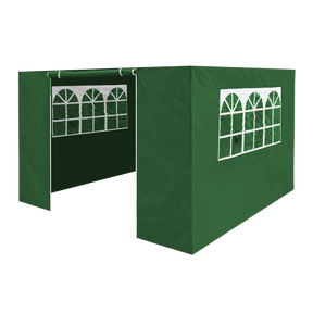 Dellonda DG148 Premium Gazebo/Marquee Side Walls/Doors/Windows, Fits 3 x 3m Models - Dark Green