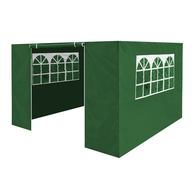 Dellonda DG148 Premium Gazebo/Marquee Side Walls/Doors/Windows, Fits 3 x 3m Models - Dark Green