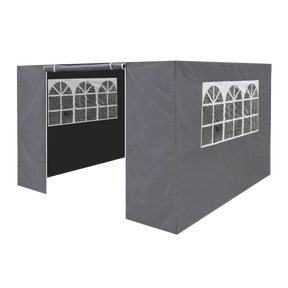Dellonda DG149 Premium Gazebo/Marquee Side Walls/Doors/Windows, Fits 3 x 3m Models - Grey