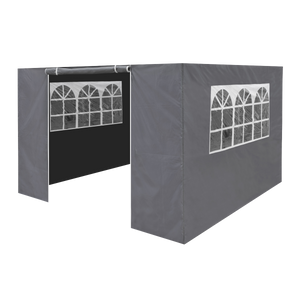 Dellonda DG149 Premium Gazebo/Marquee Side Walls/Doors/Windows, Fits 3 x 3m Models - Grey