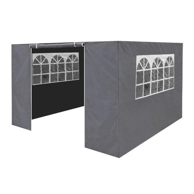 Dellonda DG149 Premium Gazebo/Marquee Side Walls/Doors/Windows, Fits 3 x 3m Models - Grey