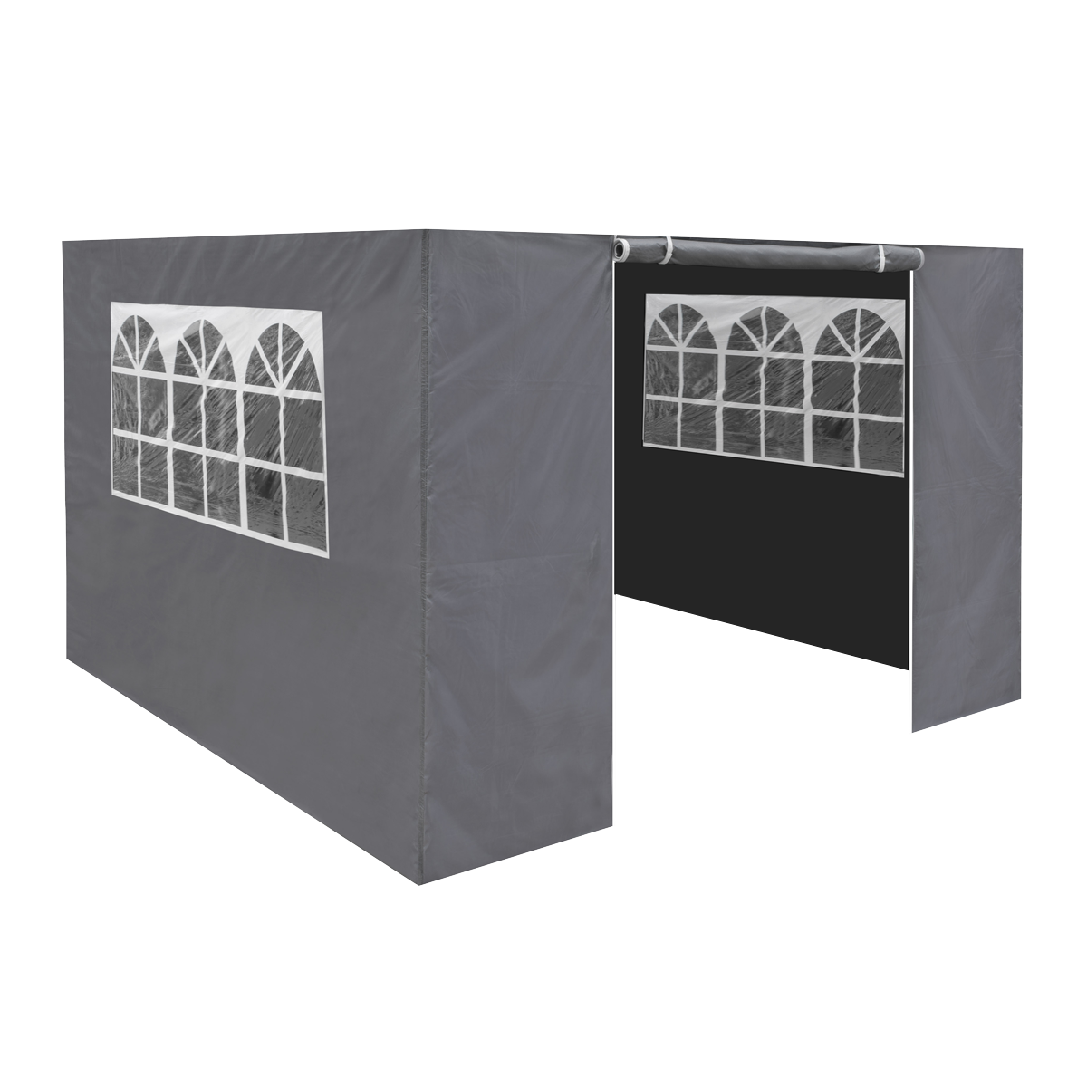 Dellonda DG149 Premium Gazebo/Marquee Side Walls/Doors/Windows, Fits 3 x 3m Models - Grey - additional view 2