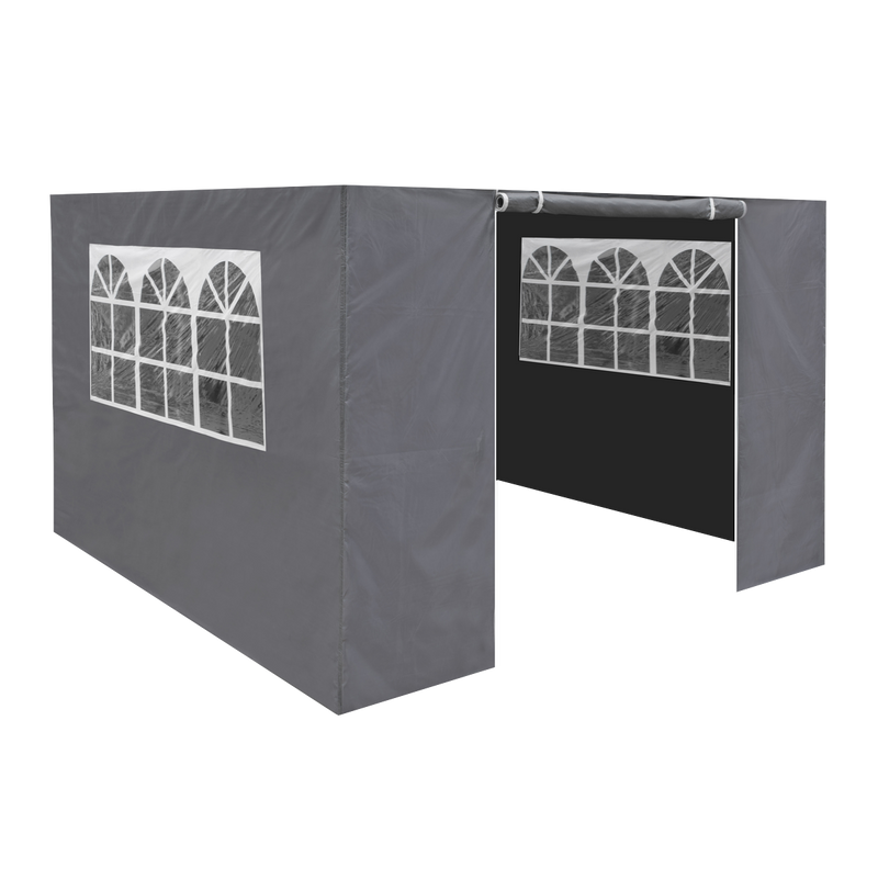 Dellonda DG149 Premium Gazebo/Marquee Side Walls/Doors/Windows, Fits 3 x 3m Models - Grey - additional view 2