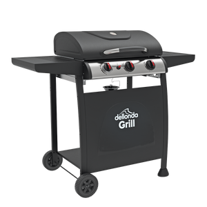 Dellonda DG14 3 Burner Gas BBQ Grill with Piezo Ignition & Thermometer