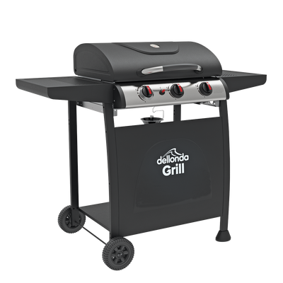 Dellonda DG14 3 Burner Gas BBQ Grill with Piezo Ignition & Thermometer