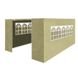 Dellonda DG150 Premium Side Walls/Doors/Windows for Gazebo/Marquee, Fits 3 x 4.5m Models - Beige