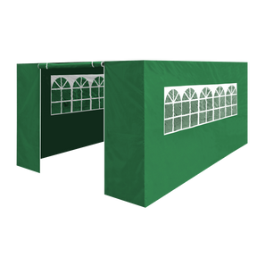 Dellonda DG152 Premium Side Walls/Doors/Windows for Gazebo/Marquee, Fits 3 x 4.5m Models - Dark Green