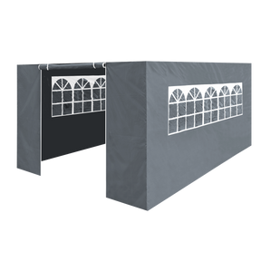 Dellonda DG153 Premium Side Walls/Doors/Windows for Gazebo/Marquee, Fits 3 x 4.5m Models - Grey