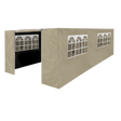 Dellonda DG154 Premium Side Walls/Doors/Windows for Gazebo/Marquee, Fits 3 x 6m Models - Beige