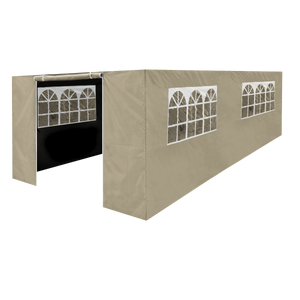 Dellonda DG154 Premium Side Walls/Doors/Windows for Gazebo/Marquee, Fits 3 x 6m Models - Beige