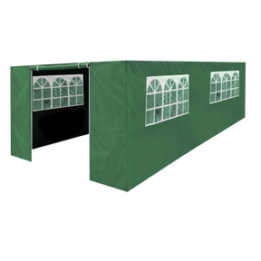 Dellonda DG156 Premium Side Walls/Doors/Windows for Gazebo/Marquee, Fits 3 x 6m Models - Dark Green