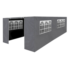 Dellonda DG157 Premium Side Walls/Doors/Windows for Gazebo/Marquee, Fits 3 x 6m Models - Grey