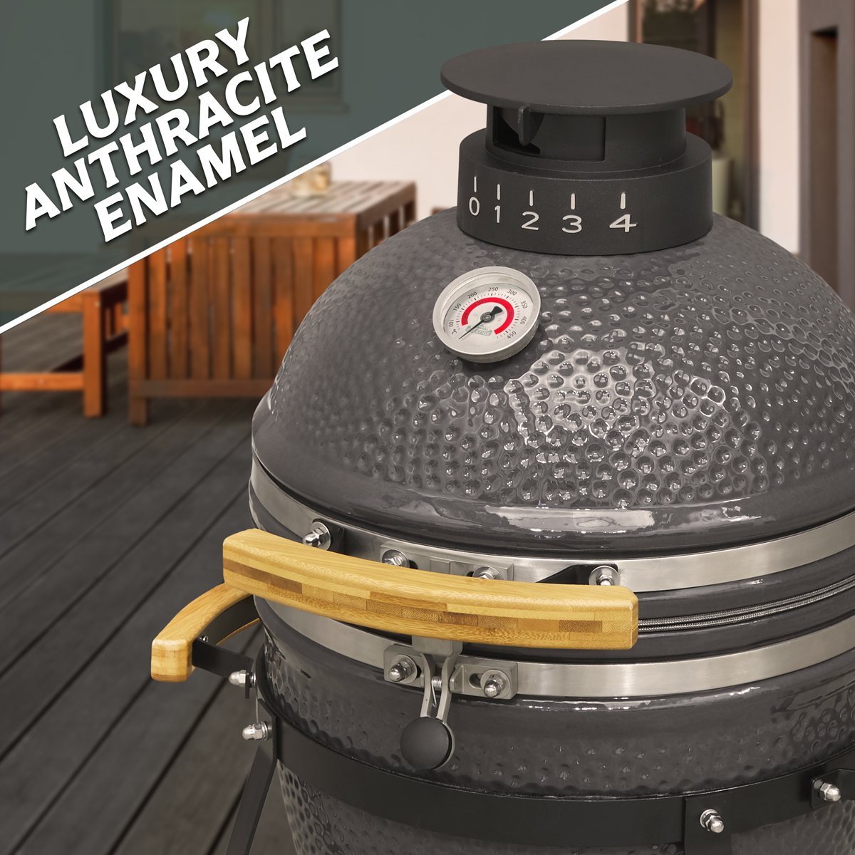 Dellonda DG158 Deluxe 16"(40cm) Ceramic Kamado Style BBQ - additional view 17