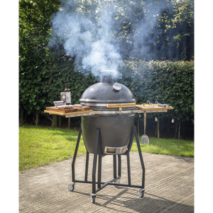 Dellonda DG159 Deluxe 22"(56cm) Ceramic Kamado Style BBQ with Wheeled Stand - additional view 9