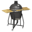 Dellonda DG159 Deluxe 22"(56cm) Ceramic Kamado Style BBQ with Wheeled Stand