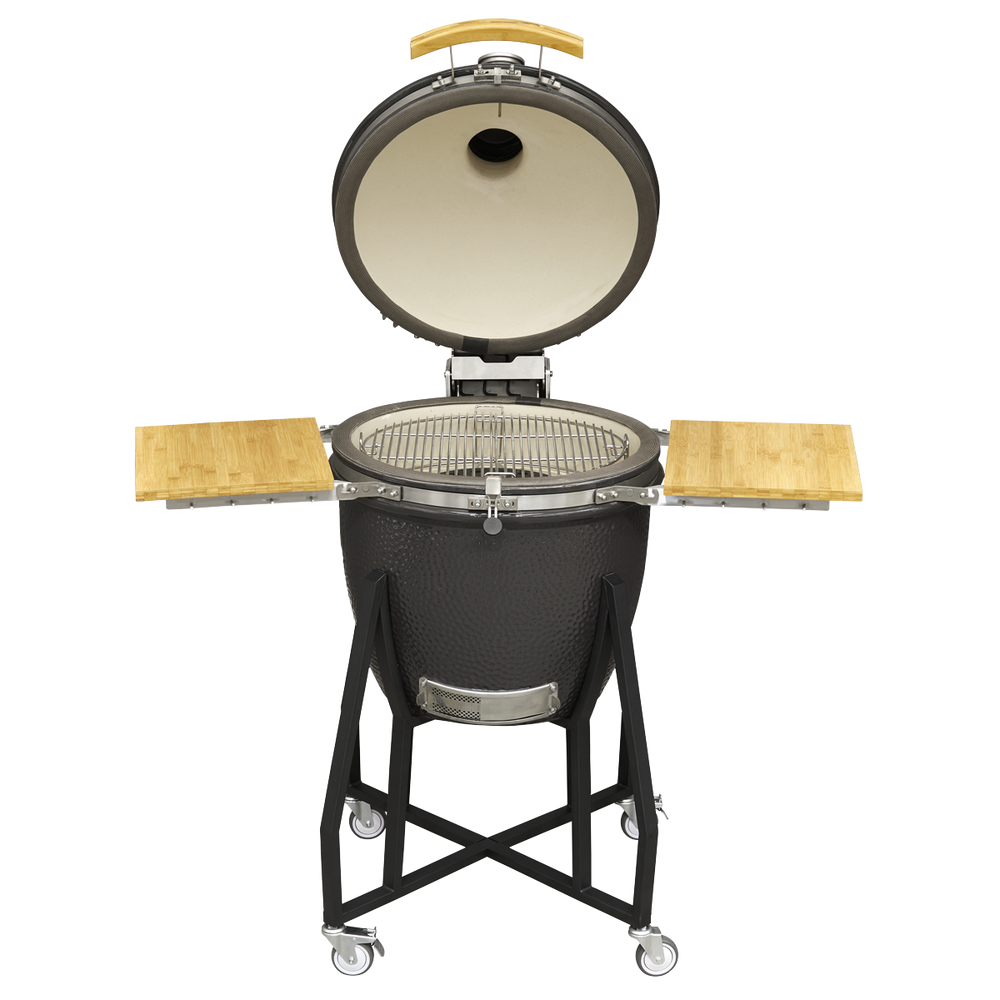 Dellonda DG159 Deluxe 22"(56cm) Ceramic Kamado Style BBQ with Wheeled Stand - additional view 6