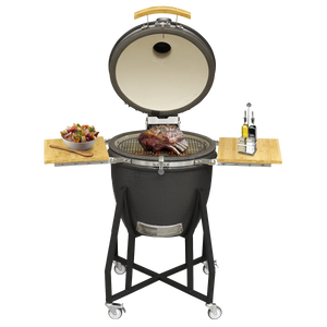 Dellonda DG159 Deluxe 22"(56cm) Ceramic Kamado Style BBQ with Wheeled Stand - additional view 7