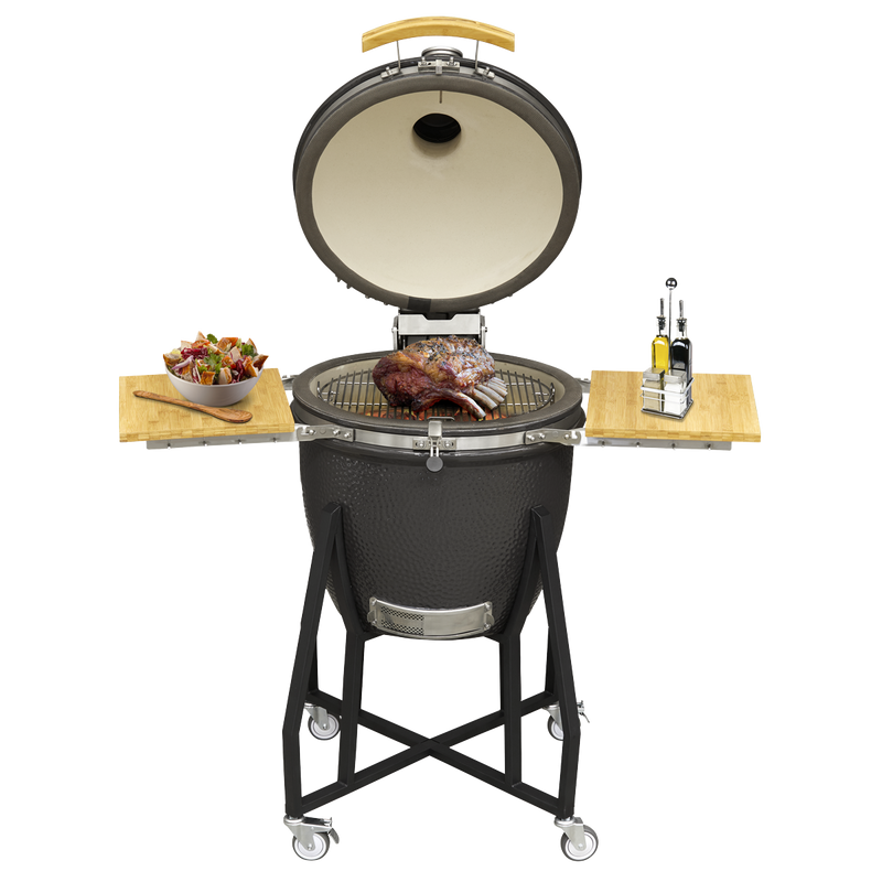 Dellonda DG159 Deluxe 22"(56cm) Ceramic Kamado Style BBQ with Wheeled Stand - additional view 7
