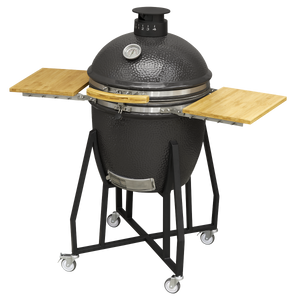 Dellonda DG159 Deluxe 22"(56cm) Ceramic Kamado Style BBQ with Wheeled Stand - additional view 2