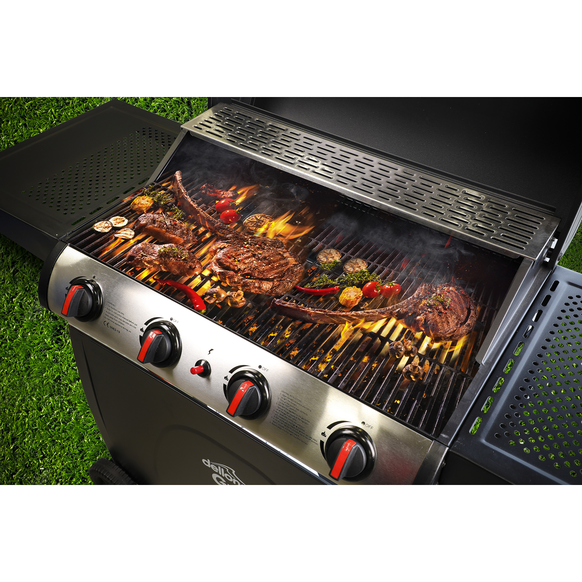Dellonda DG15 4 Burner Gas BBQ Grill with Piezo Ignition & Thermometer - additional view 13