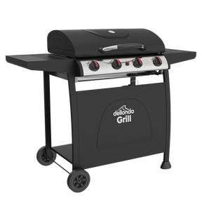 Dellonda DG15 4 Burner Gas BBQ Grill with Piezo Ignition & Thermometer