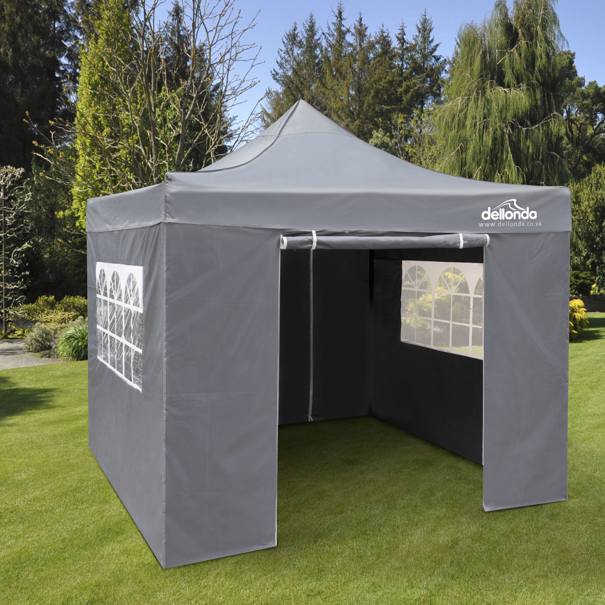 Dellonda DG163 Premium 2x2m Pop-Up Gazebo & Side Walls, PVC Coated, Water-Resistant Fabric, Supplied with - additional view 3