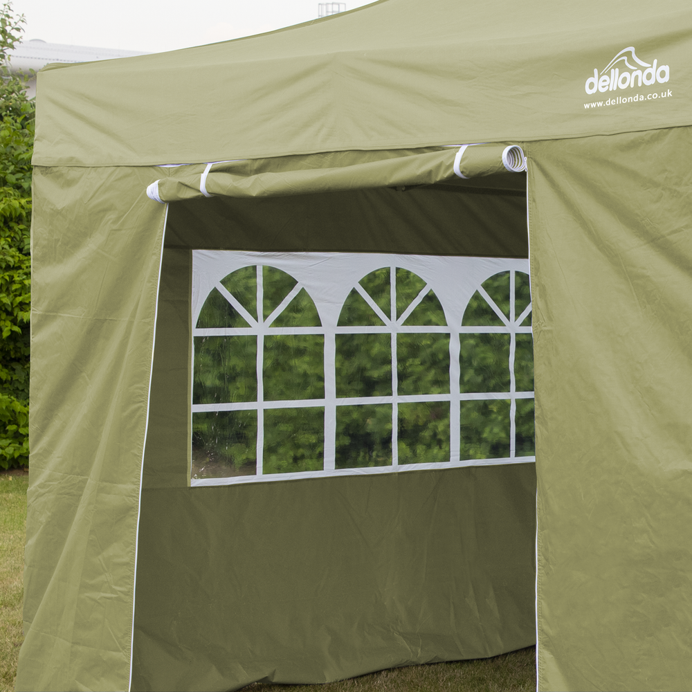 Dellonda DG164 Premium 3x3m Pop-Up Gazebo & Side Walls, PVC Coated, Water-Resistant Fabric with Carry - additional view 8